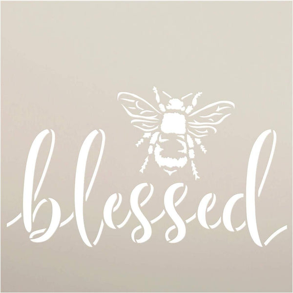 Be Thankful 2 Part Bee Stencil by StudioR12, DIY Farmhouse Home & Bumble  Bee Kitchen Decor, Craft & Paint Wood Signs