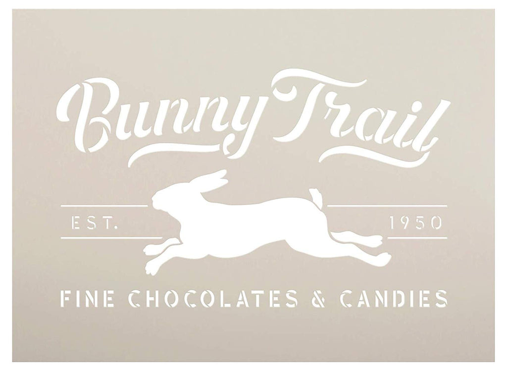 Bunny Trail Fine Chocolates Stencil with Rabbit by StudioR12 | DIY Fun ...