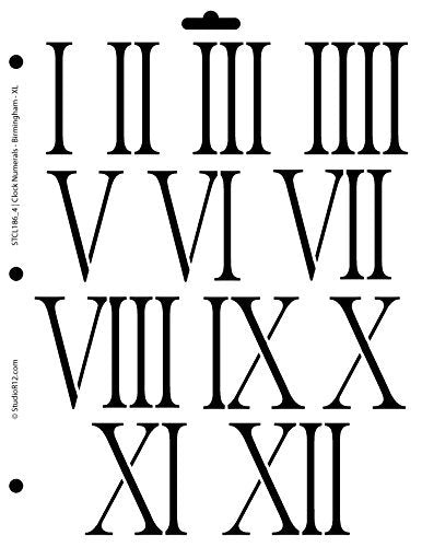 clock numerals stencil by studior12 birmingham roman