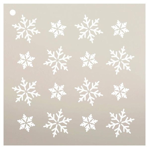 Delicate Snowflake Silhouette Trio Stencil by StudioR12 - Select