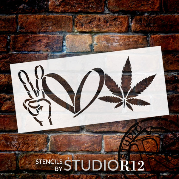 Free Shipping Marijuana Weed Leaf Stencil Pot Hemp DIY Hippie Art Signs  Joanie