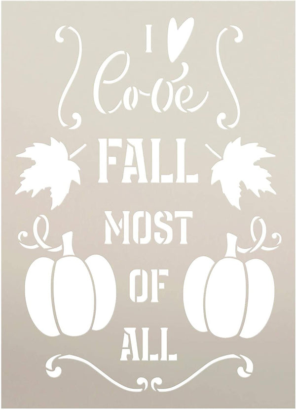 Welcome Stencil with Acorn, Leaf & Heart by StudioR12 | DIY Farmhouse Fall  & Autumn Home Decor | Craft & Paint Wood Signs | Select Size