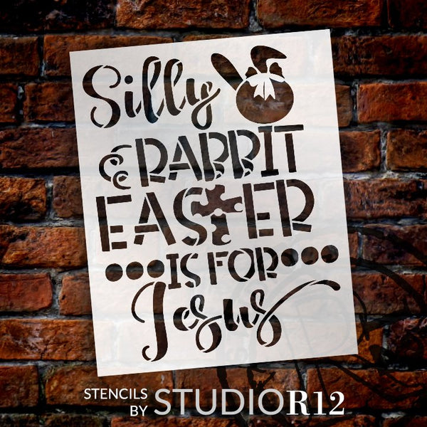 Bunny Stencil with Flower Crown by StudioR12 | DIY Cute Spring & Easter  Home Decor | Craft & Paint Farmhouse Wood Signs | Select Size | STCL5556