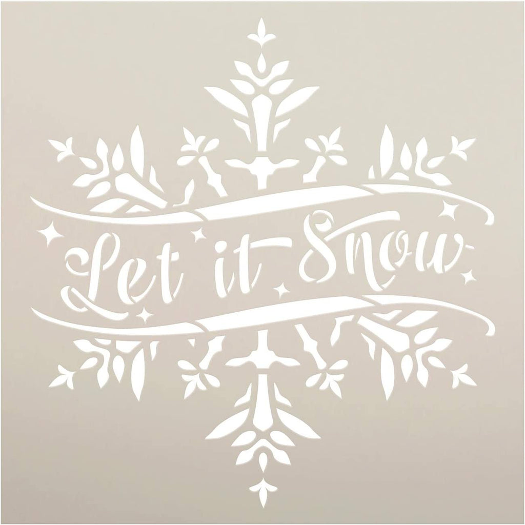 let it snow stencil for jara
