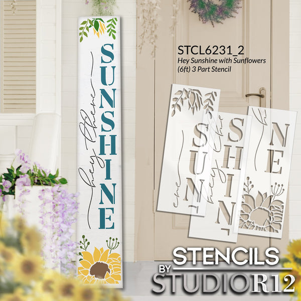 Welcome Stencil by StudioR12  Sunny Script Word Stencil - Reusable My –  StudioR12 Stencils