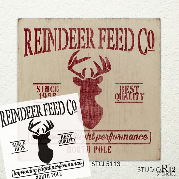 Santa Boots and reindeer Hoof Print DIY to Go Kit l 9x9 Stencil Only –  BoardRoom46