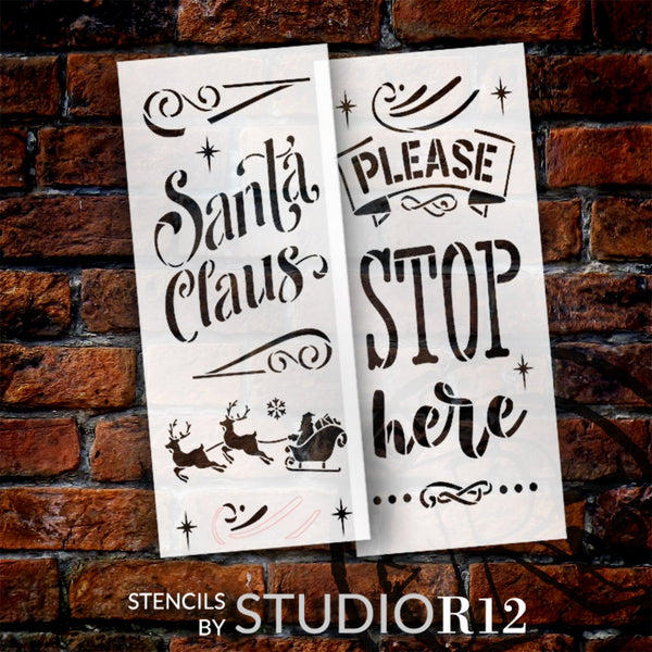 Christmas Gnome Winter Embellishment Stencil by StudioR12