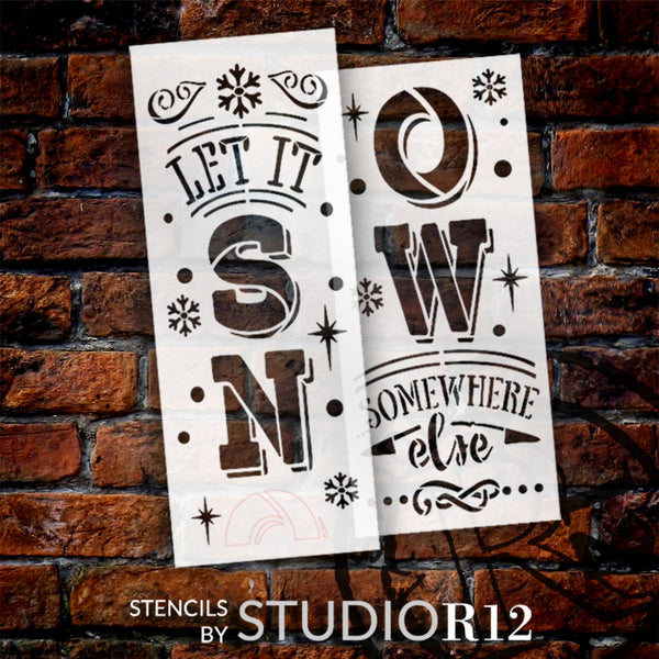 Welcome Stencil by StudioR12  Trendy Script Word Art - Small 10.5 x 3 –  StudioR12 Stencils
