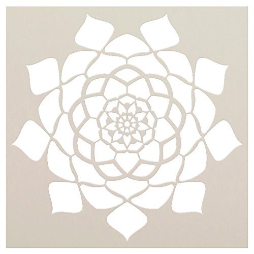 Mandala Stencil Design 4 on Reusable Mylar – Professional Artwork