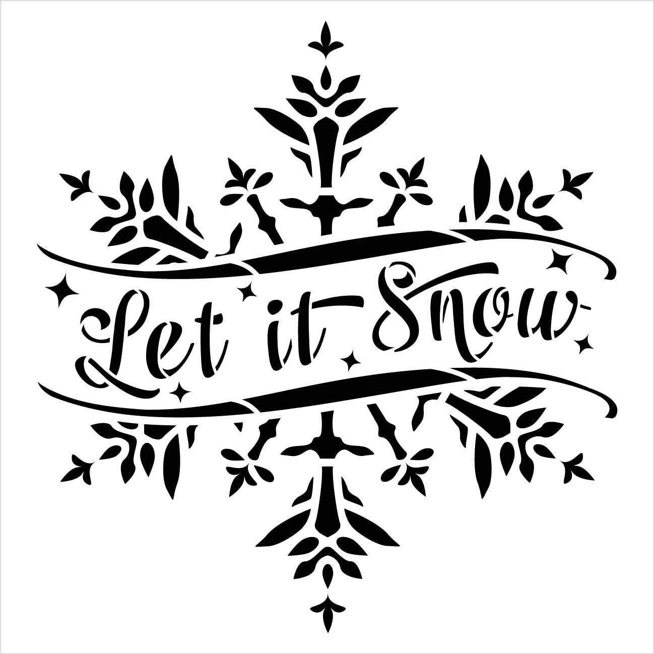 let it snow stencil