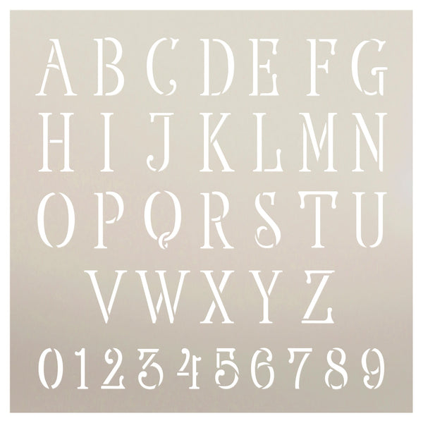 Victorian Serif Full Alphabet Stencils by StudioR12 Lettering Stencil for Journaling Reusable Craft Template Select Size 15 x 15 inch Sheet