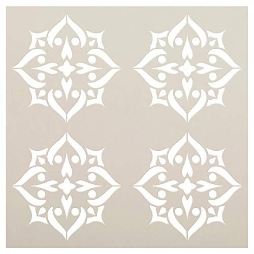 Mandala Stencil Design 4 on Reusable Mylar – Professional Artwork