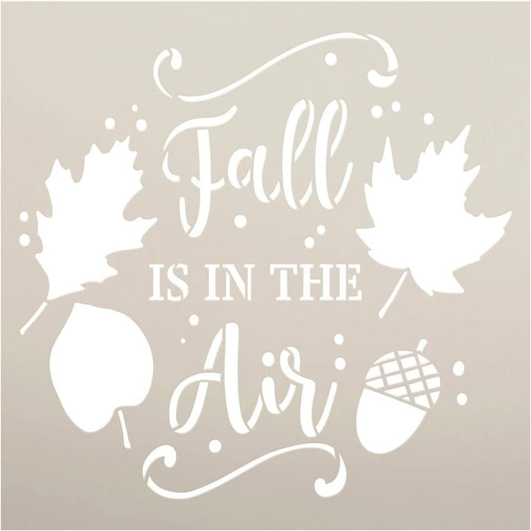 Welcome Stencil with Acorn, Leaf & Heart by StudioR12 | DIY Farmhouse Fall  & Autumn Home Decor | Craft & Paint Wood Signs | Select Size