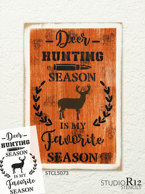 Life Better in The Woods Stencil by StudioR12, DIY Nature Deer Hunt Home  Decor Gift, Craft & Paint Wood Sign, Reusable Mylar Template