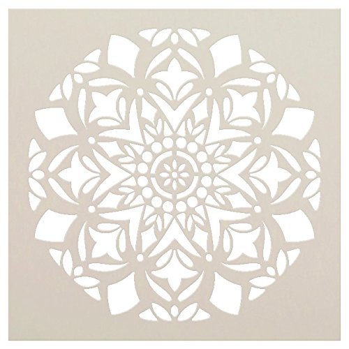 Mandala Stencil Design 4 on Reusable Mylar – Professional Artwork