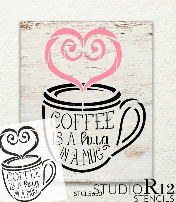 Perk Up - Coffee Love - Word Art Stencil - 6 x 8 - STCL1657_1 - by S –  StudioR12 Stencils