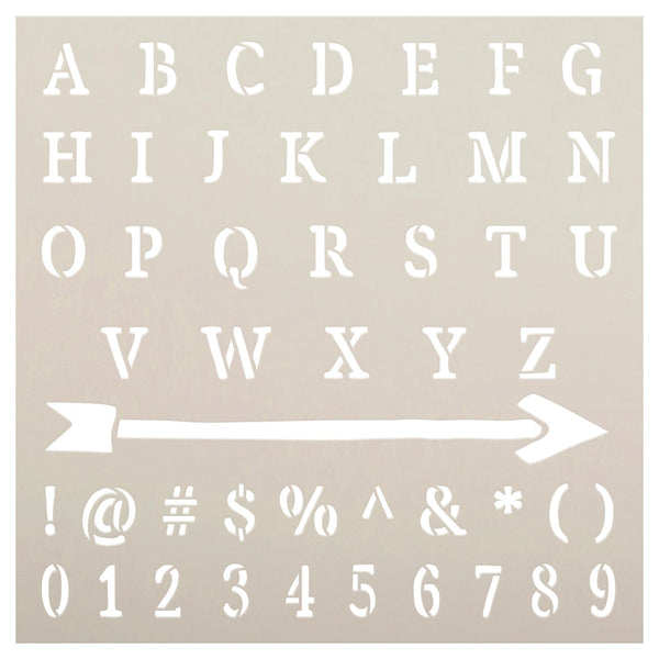 Alphabet Stencil Western Letters Letter Stencils Reusable 024OK