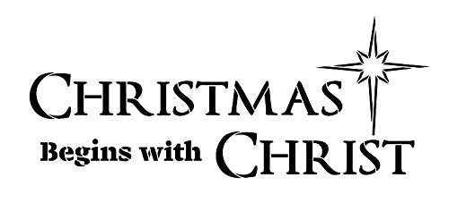 Christmas Begins with Christ Stencil by StudioR12 | DIY Holiday Star F ...