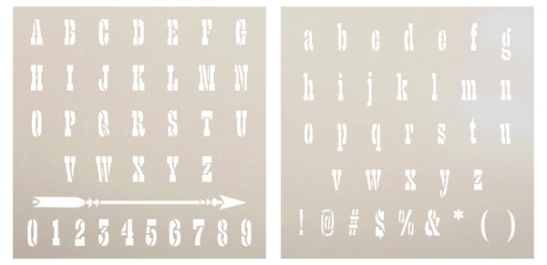 Alphabet Stencil - Custom Stencils Letters Stencils - UPPER Case letters -  Create Custom Signs - Reusable Stencil 016 A-Z- 6 Sizes