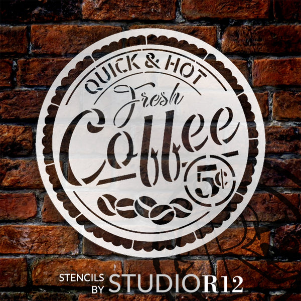 Coffee Yes Please & Thank You Stencil by StudioR12 Craft Cafe DIY Home  Decor Paint Coffee Bar Wood Sign Reusable Mylar Template Select Size 9  inches x