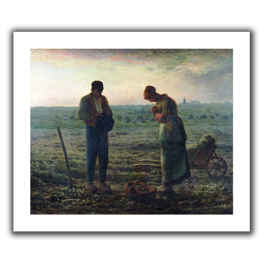 The Angelus' Painting Print on Rolled Canvas