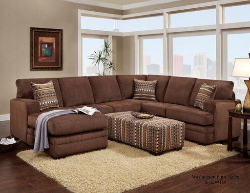 Hillel Chocolate Brown Sectional - @ARFurnitureMart