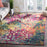 Annabel Power Loom Pink/Green/Yellow Area Rug Size: Rectangle 8' x 10'