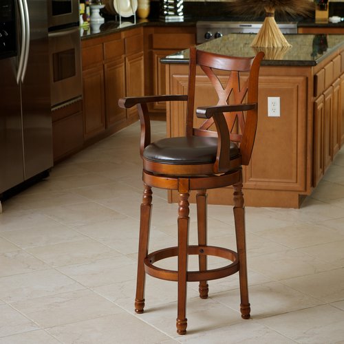 Attica 30.5" Swivel Bar Stool Finish: Brown