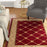 Colindale Fleur De Lis Red Area Rug 5'3'' x 7'3''