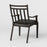 Fairmont Stationary Steel Patio Dining Chair - Charcoal