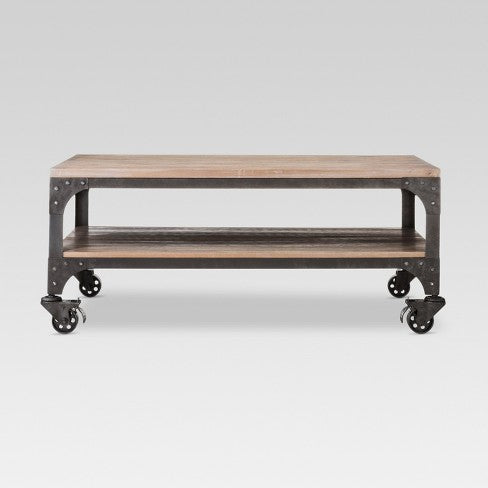 Franklin Coffee Table Wood Brown/Weathered Gray - Threshold