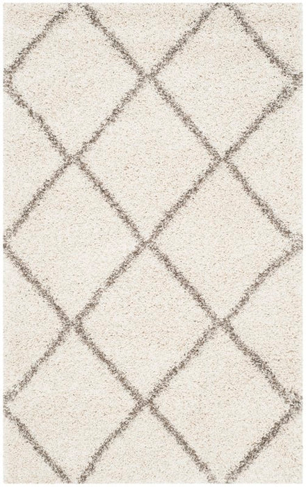 Duhon Ivory/Gray Shag Area Rug - @ARFurnitureMart