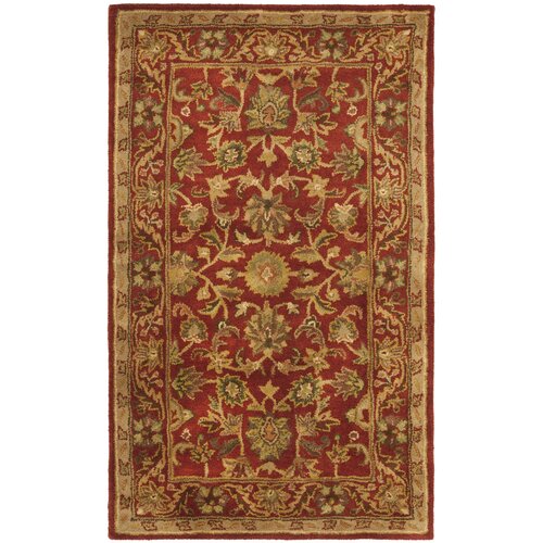 Dunbar Hand-Woven Wool Red/Gold/Green Area Rug