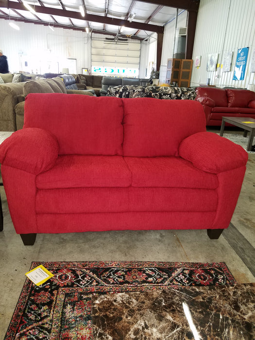 Grady Red Cloth Sofa And Love Seat Set