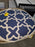 Martins Navy Blue/Ivory Area Rug 4' Round