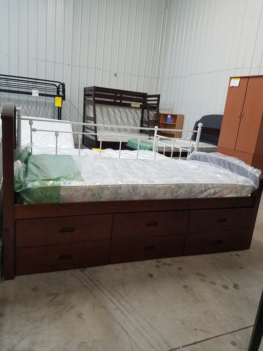 Cherry Captains Bed 6 Drawers With Mattress