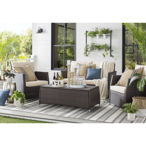 Anguila Stripe Gray Indoor/Outdoor Area Rug 2'3'' x 7'10''