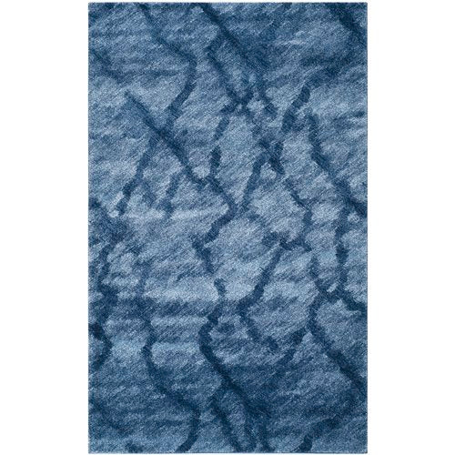 Tenth Avenue Dark Blue Area Rug 5' x 8'