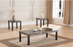 Expresso Faux Marble 3 Piece Coffee Table Set