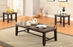 Brown Faux Marble 3 piece Coffee Table Set