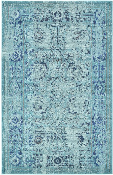 Charleena Light Blue Area Rug - Size: Rectangle 8' x 11'