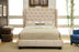 Fontes Ivory Upholstered Button Tufted Bed