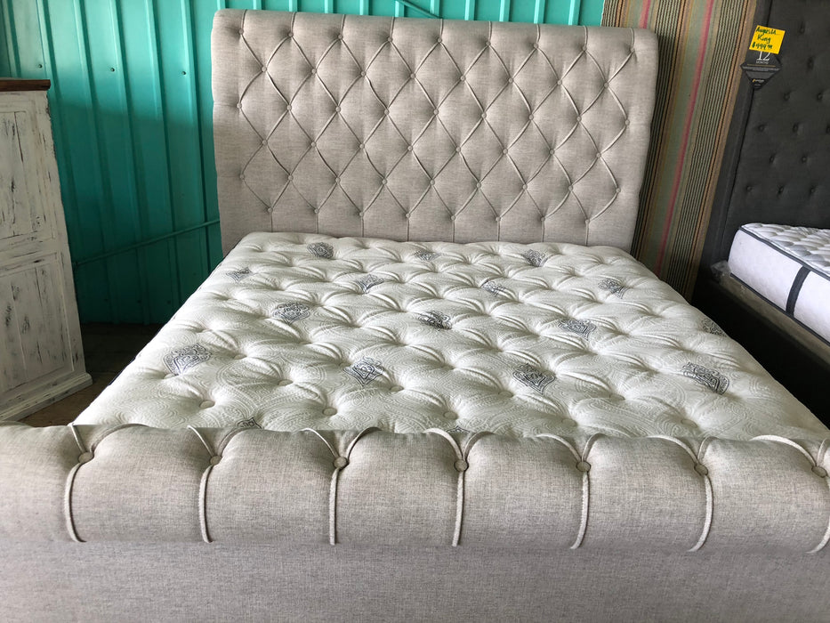 Kate Tufted Upholstered Bed - @ARFurnitureMart