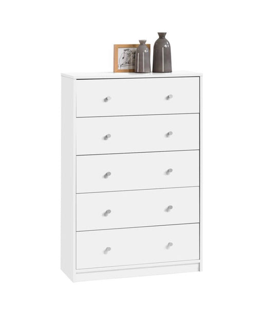 Altus White 5 Drawer Chest