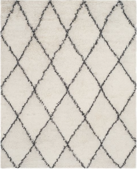 Lohan Knotted Cotton Ivory Area Rug - Size: Rectangle 6' x 9'