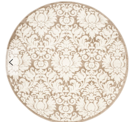 Maritza Wheat/Beige Area Rug - Size: Round 9'