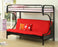 Twin over Futon Bunk Bed with Mattresses - @ARFurnitureMart