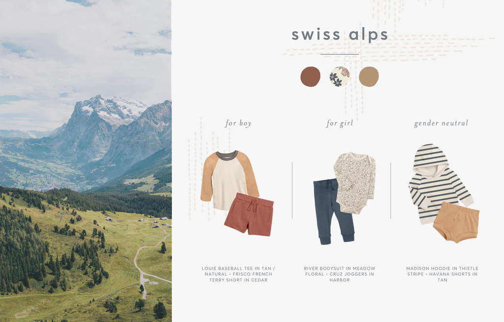 Vacation Ready Styles for Baby & Kids - Swiss Alps