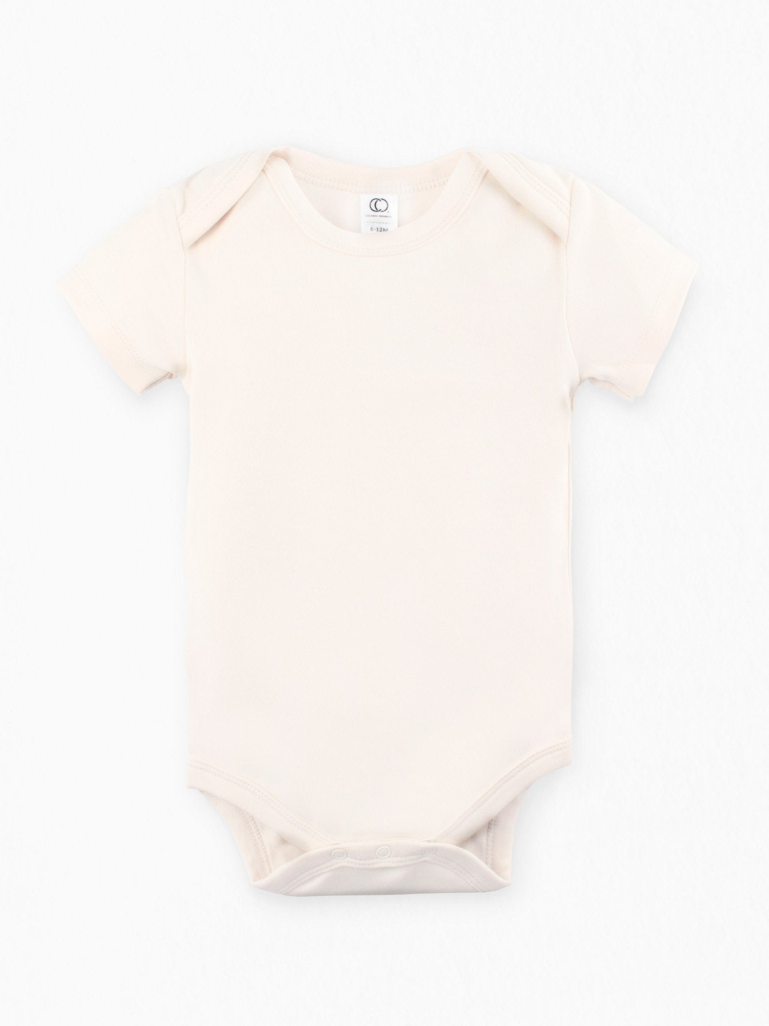 Baby Short Sleeve Bodysuit Girl Boy Organic   101 15 Infant Unisex Classic Bodysuit Short Sleeve.natural.flat Front 