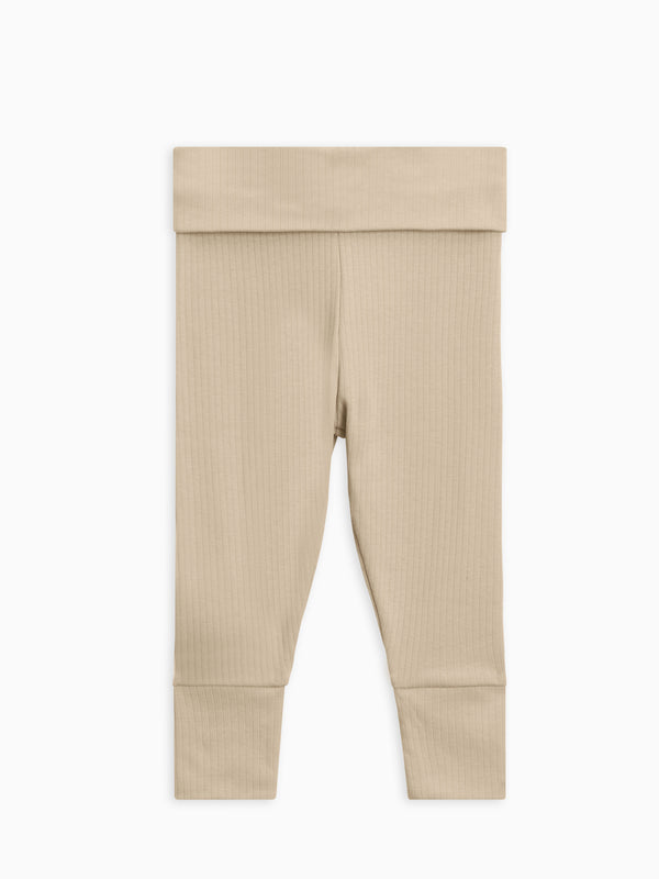 F&F Baby Beige Geometric Cotton Jogger Leggings Size 0-3 Months